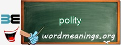 WordMeaning blackboard for polity